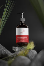 Hand & Body Wash, Peppermint & Dark Cedar